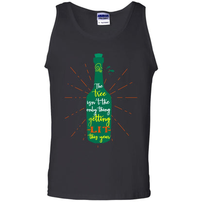 The Tree Isn't The Only Thing Getting Lit This Year Drinking Gift Shirt Black