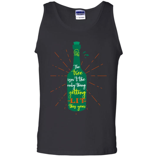 The Tree Isn't The Only Thing Getting Lit This Year Drinking Gift Shirt Black