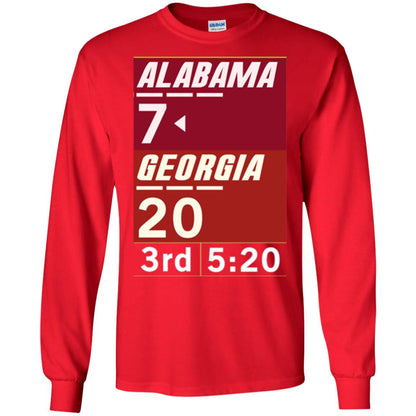 Football Lover T-shirt Alabama 26-23 Comeback Win 2-sided Red
