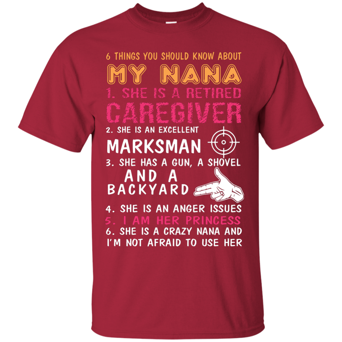 Family T-Shirt 6 Things You Should Know About My Nana Cardinal