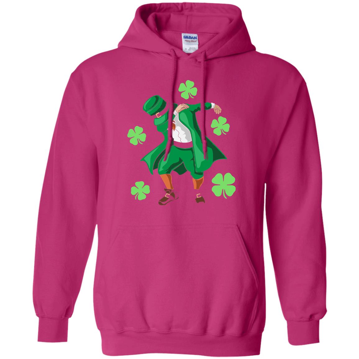 Funny Dabbing Leprechaun St. Patricks Day T-shirt Heliconia