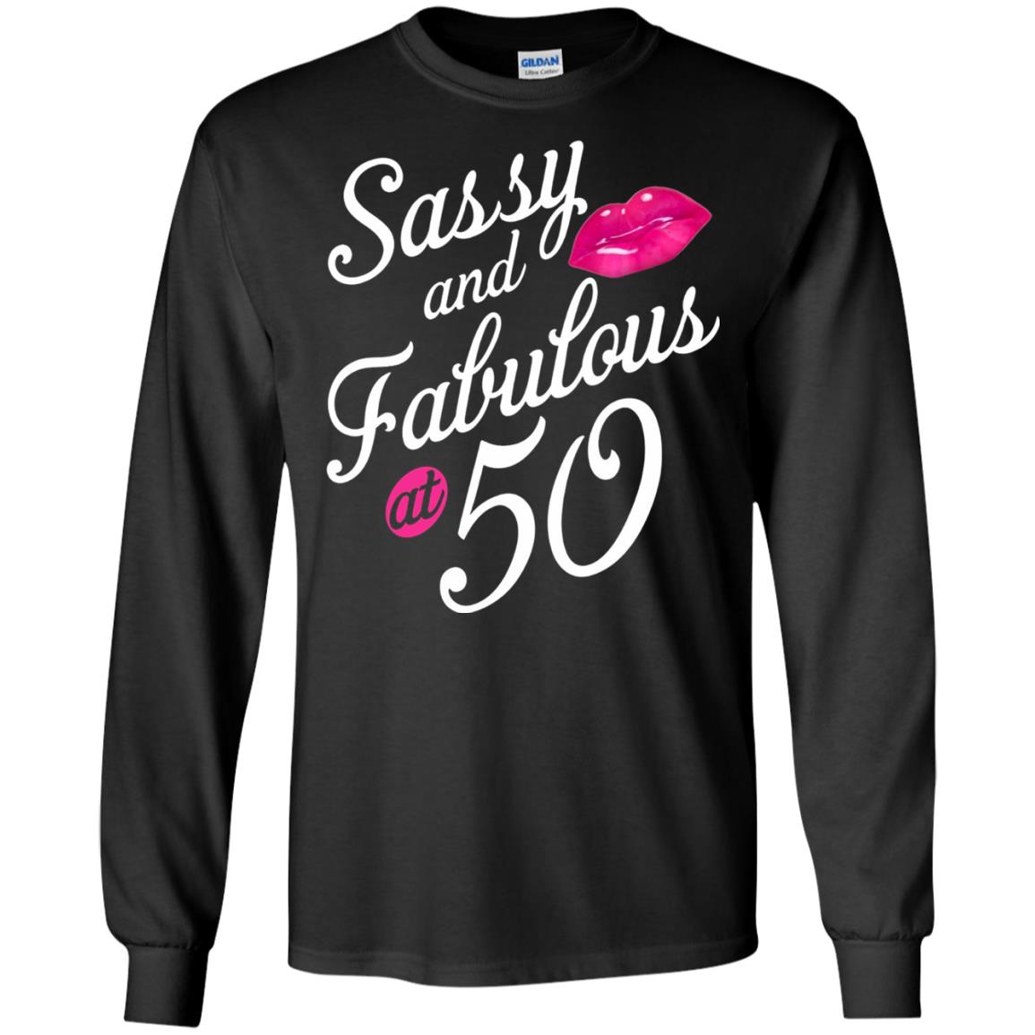 50th Birthday T-shirt Sassy And Fabulous At 50 Black