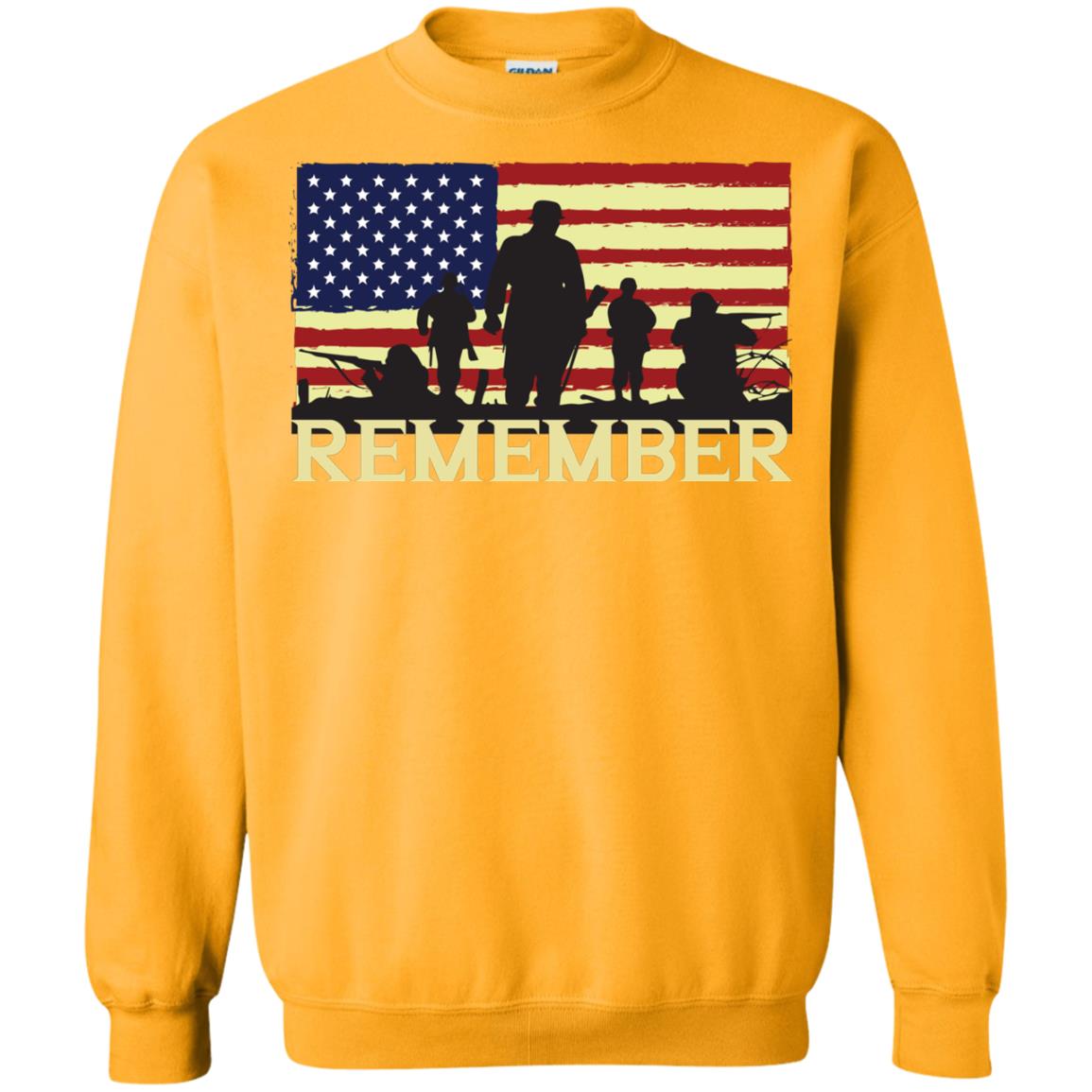 Military Of United States Memorial Day Shirt Gold