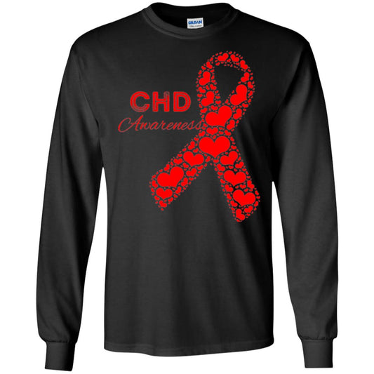 Chd Congenital Heart Defect Awareness T-shirt National Wear Red Black