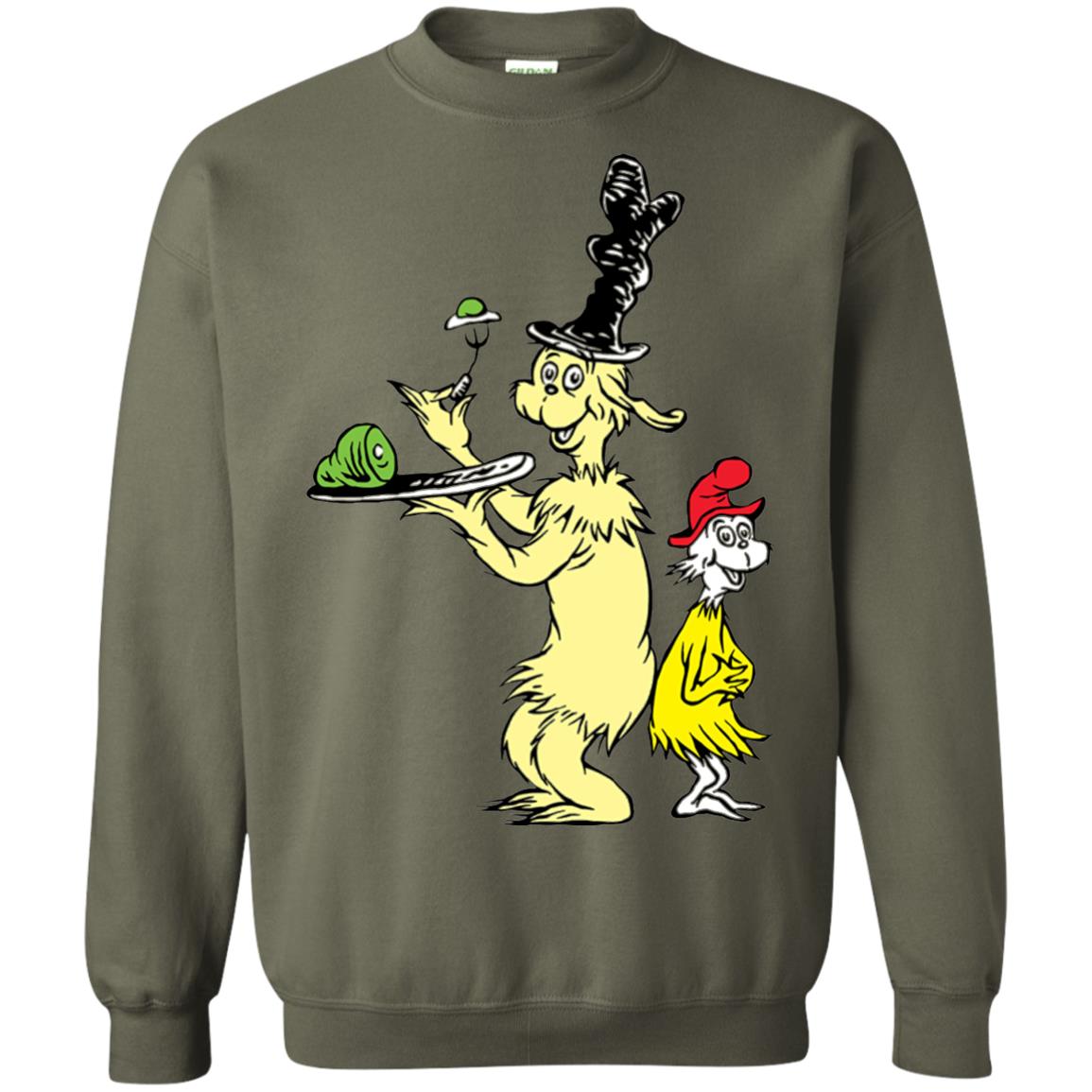 Dr. Seuss I Like Green Eggs And Ham T-shirt Military Green