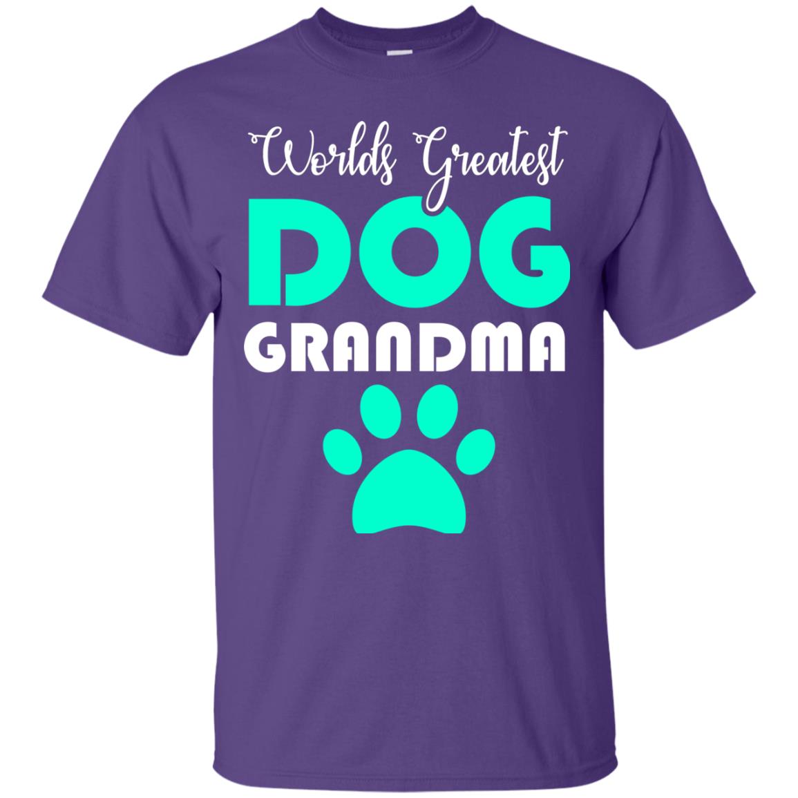 Worlds Greatest Dog Grandma Gift Shirt For Nana Purple