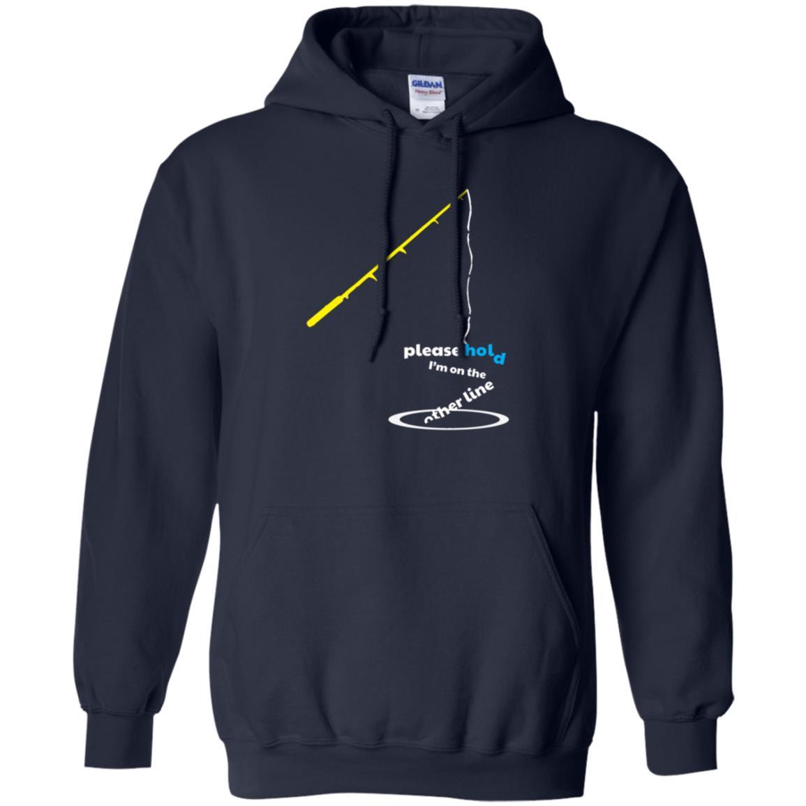 Fisherman T-shirt Please Hold I'm On The Other Line Navy