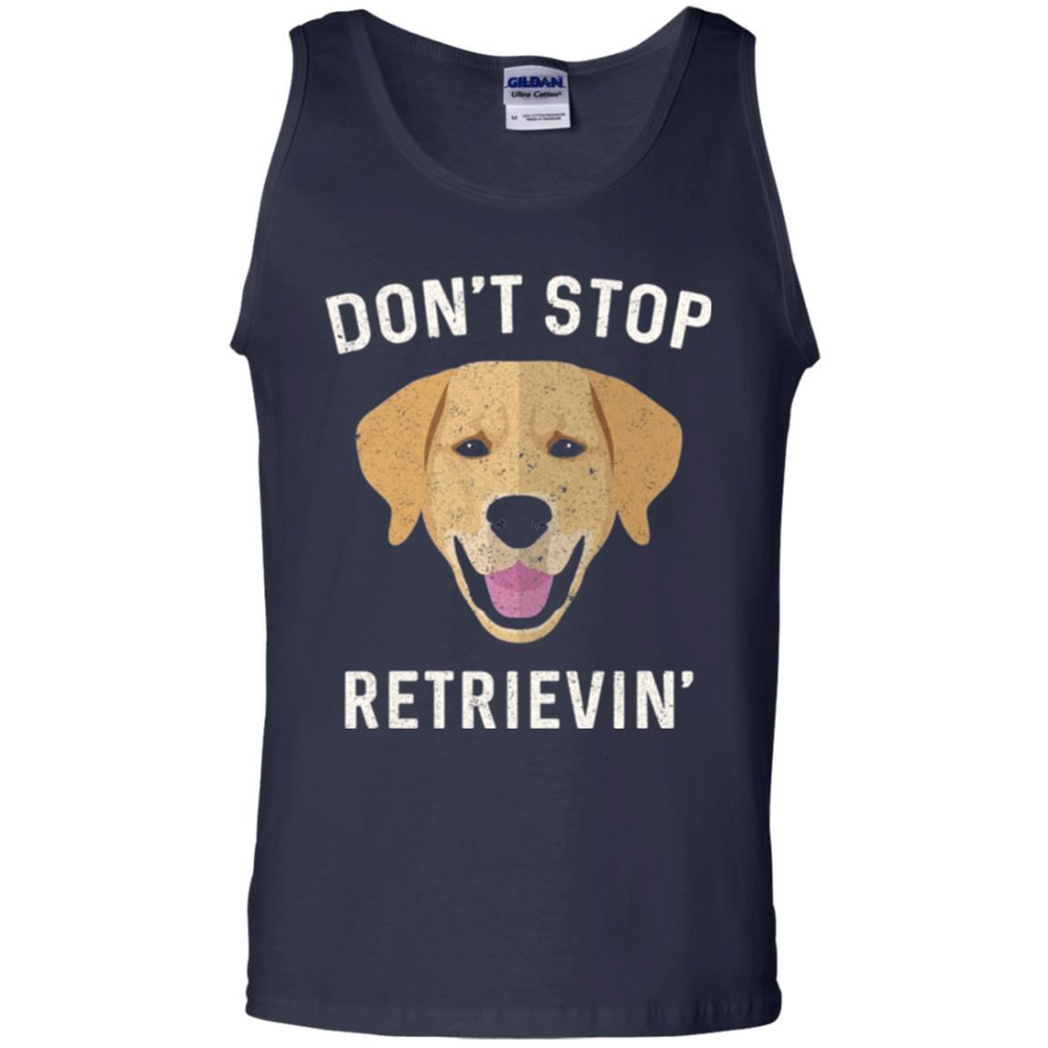 Dog Lovers T-shirt Don_t Stop Retrieving Navy
