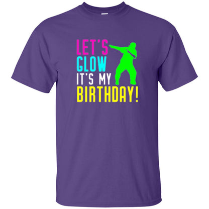 Let_s Glow Party It_s My Birthday T-shirt Purple