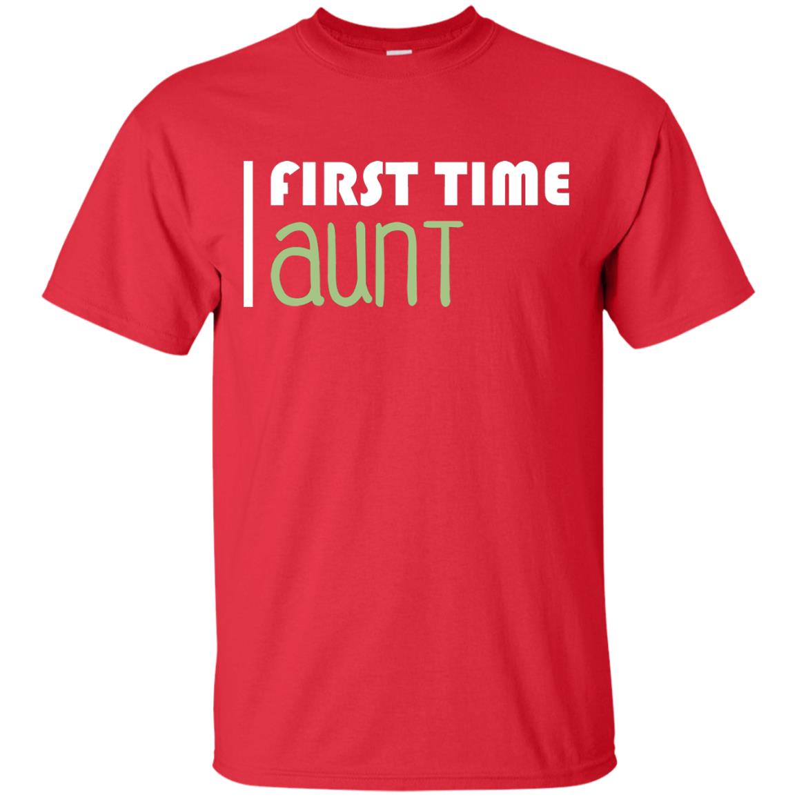 First Time Aunt New Auntie Shirt Red