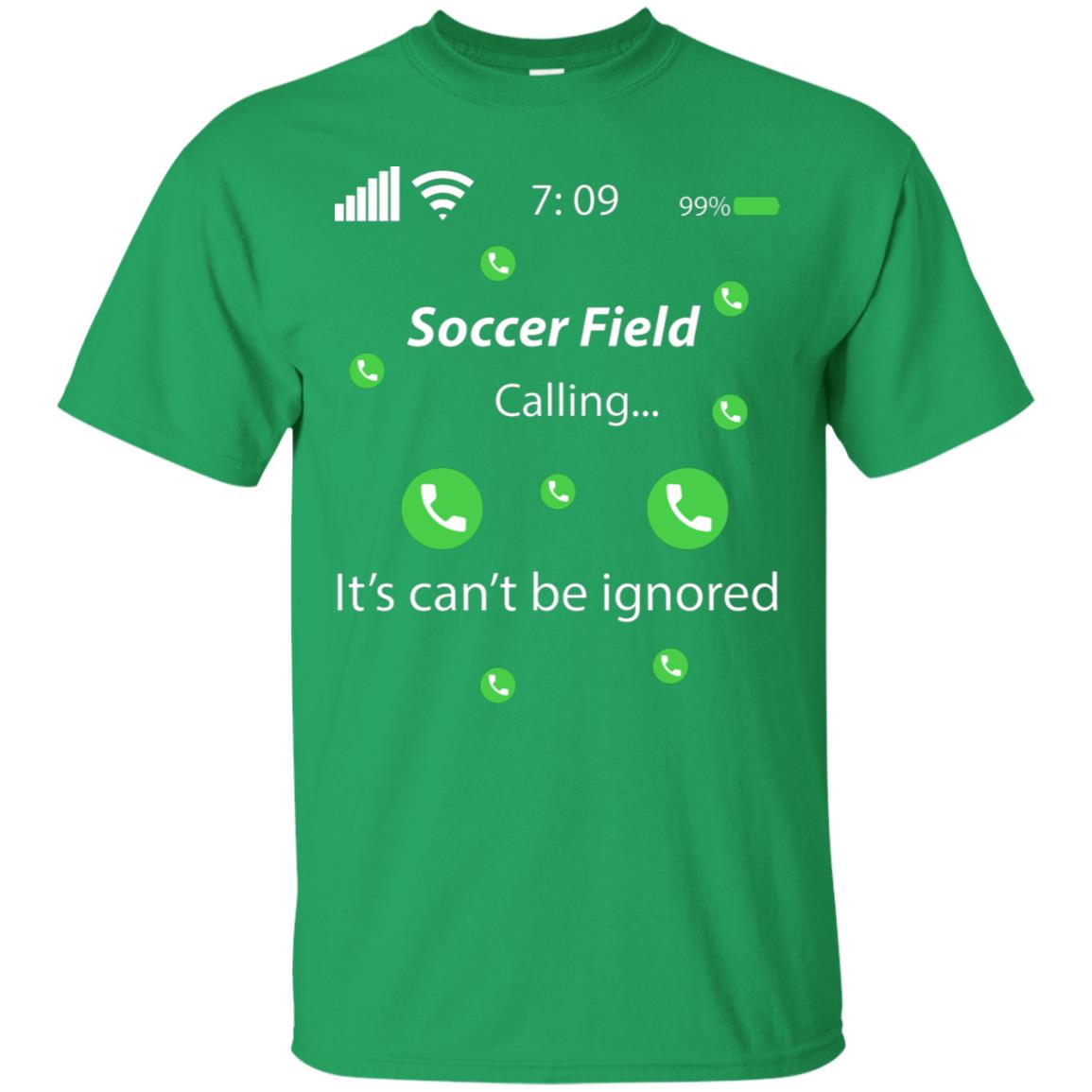 Soccer Field Is Calling It Can't Be Ignored Soccer Lovers Shirt Irish Green