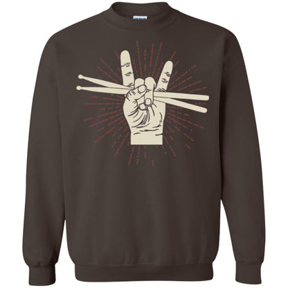 Drummer T-shirt Drumsticks Percussion Rock Dark Chocolate