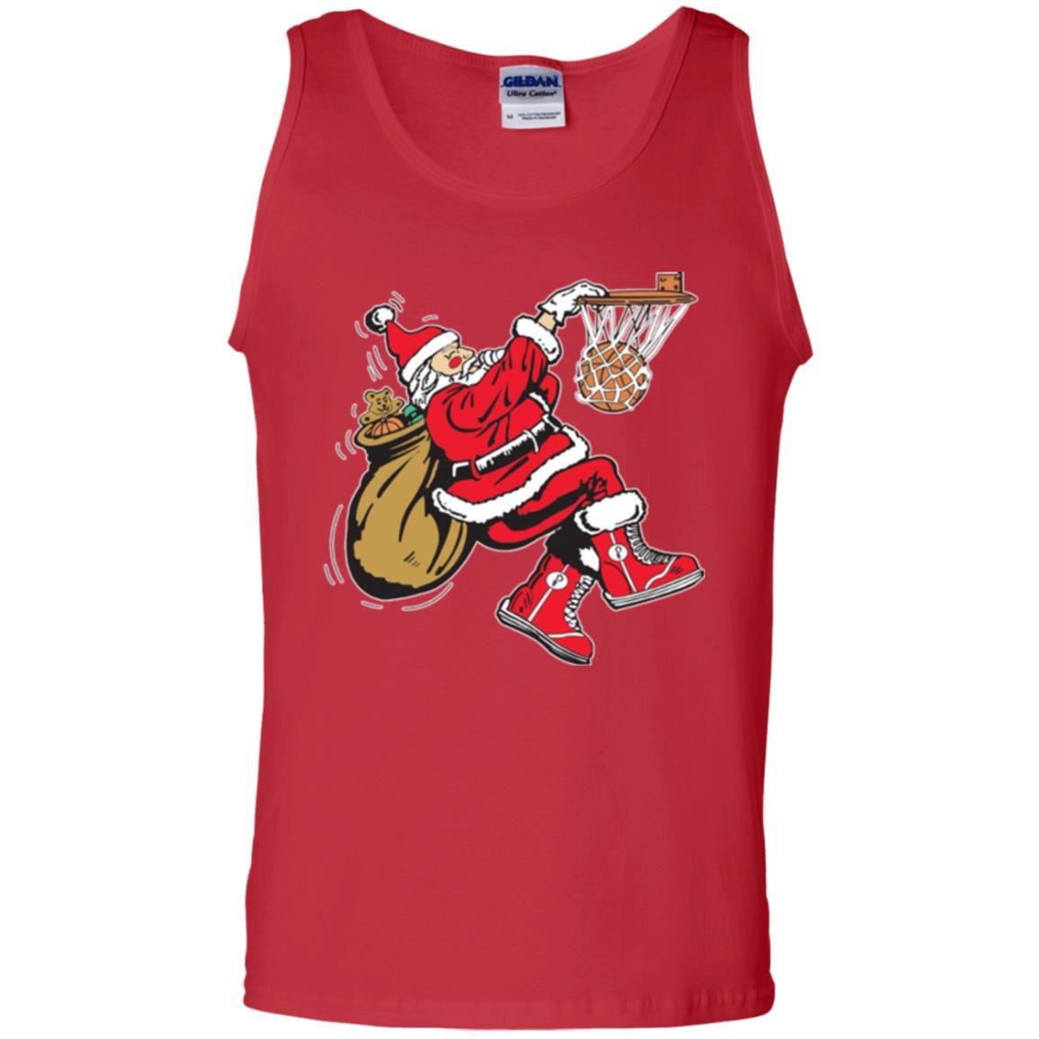 Christmas T-shirt Basketball Santa Claus Red