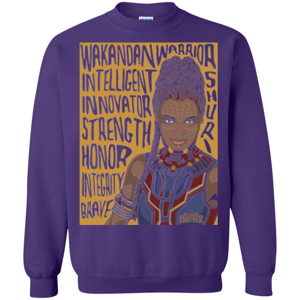 Black Panther Movie Shuri Word Art T-shirt Purple
