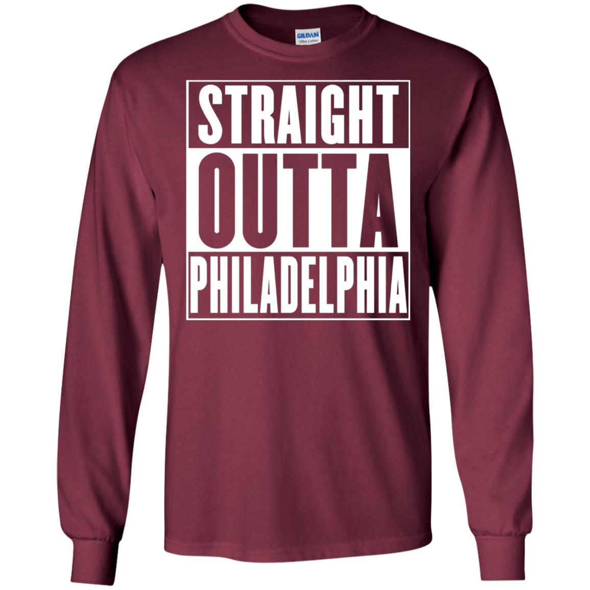 Straight Outta Philadelphia T-shirt Maroon