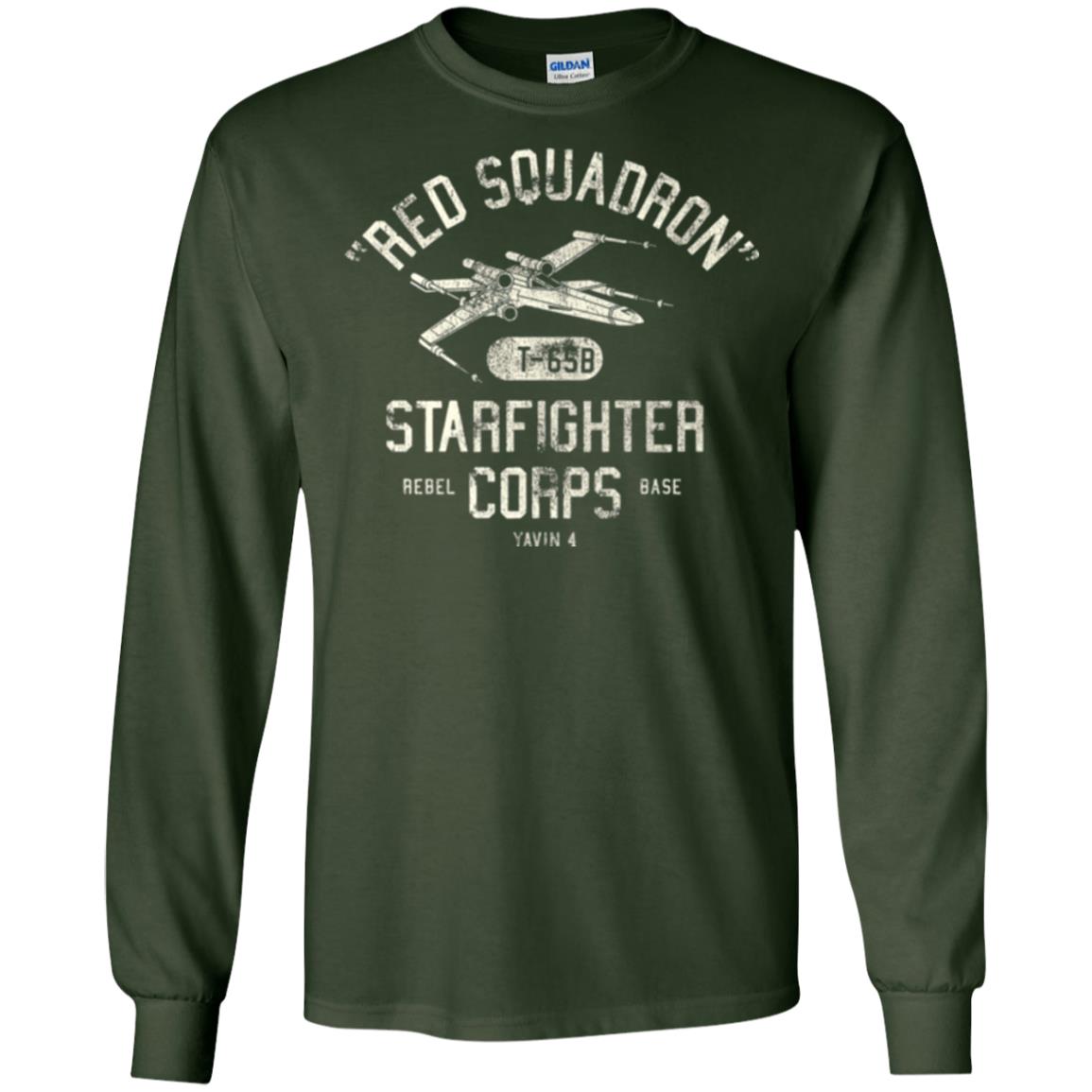 Movie T-shirt Red Squadron Starfighter Rebel Corps Base Forest Green