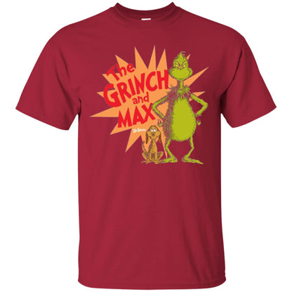 Cartoon T-shirt Dr. Seuss Grinch And Max Burst Cardinal