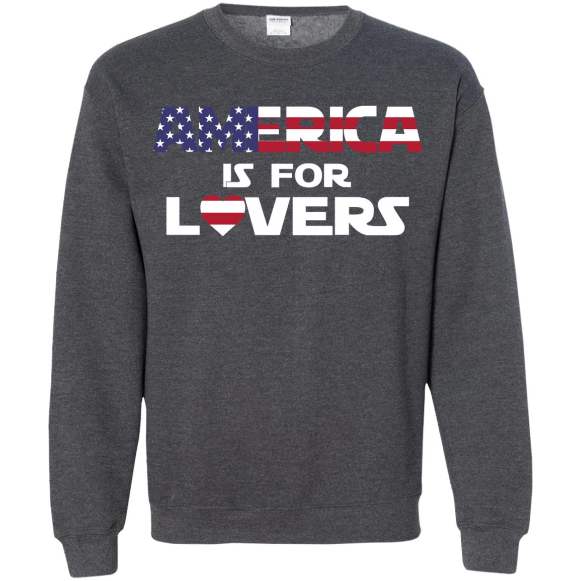 America Is For Lovers Flag Of United States Shirt Dark Heather