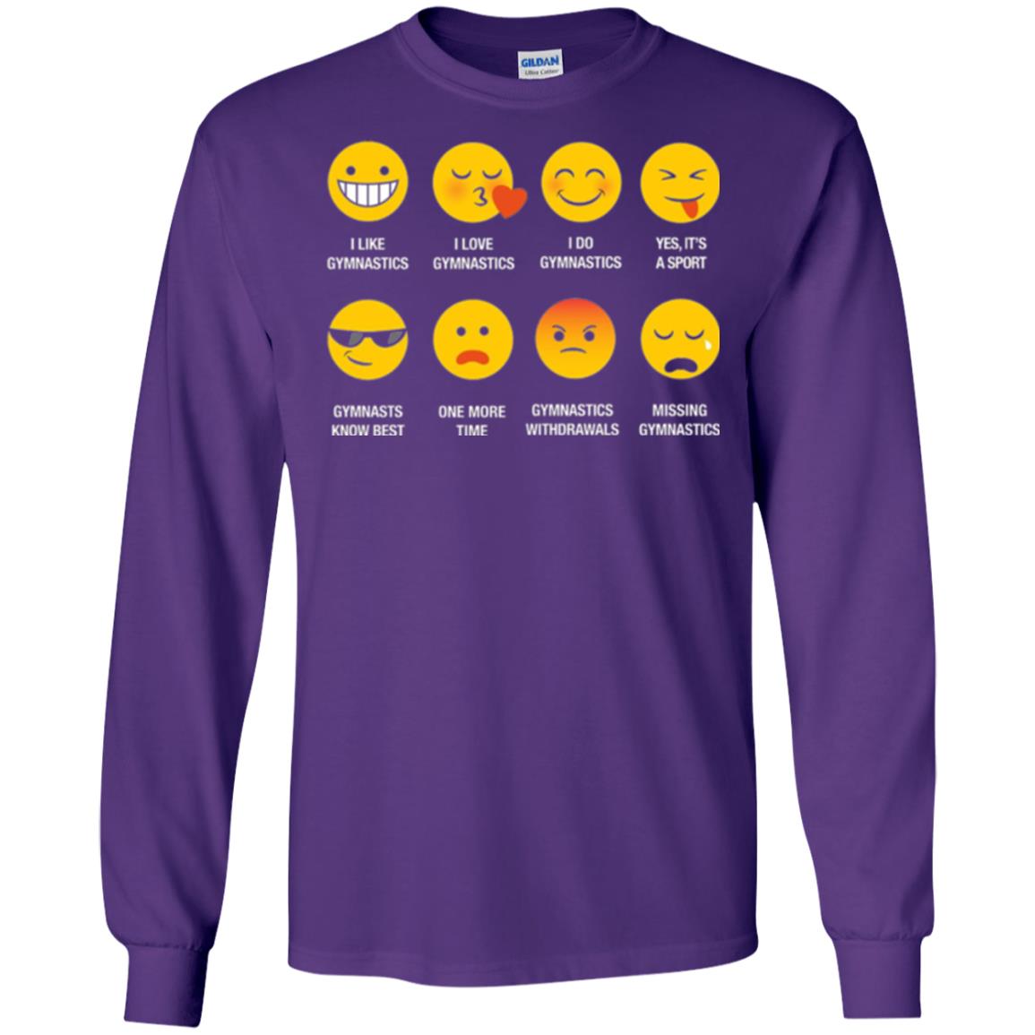 Gymnastic Lovers T-shirt Emoji Purple