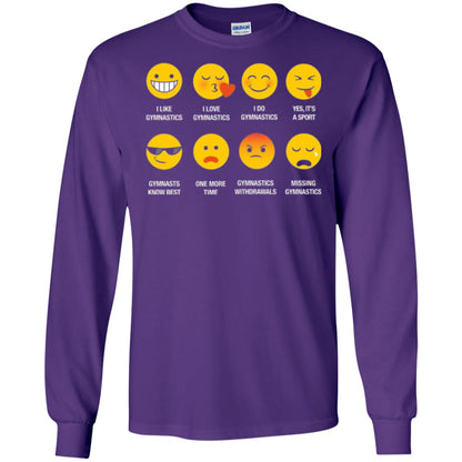 Gymnastic Lovers T-shirt Emoji Purple
