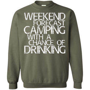 Wine Lovers T-shirt Weekend Forecast Camping