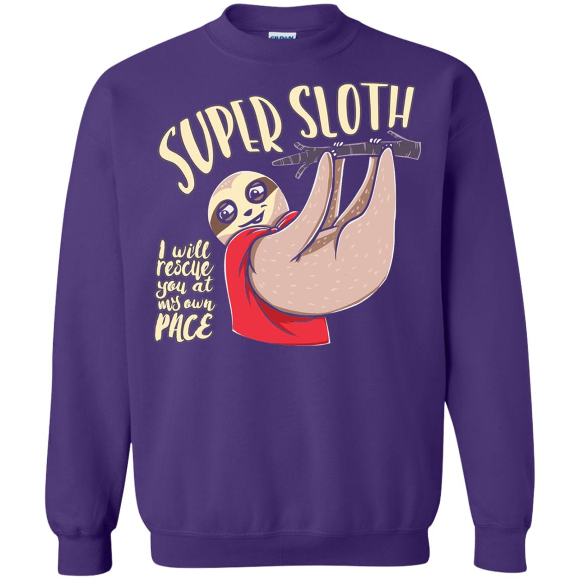 Funny Sloth T-shirt I Will Rescue You At My Own Pace Purple