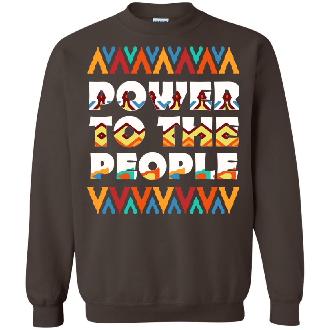African American T-shirt Power To The People Dark Chocolate