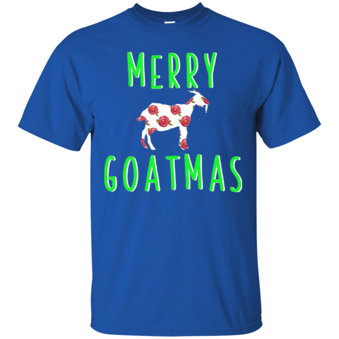 Goat Lovers T-shirt Merry Goatmas Royal