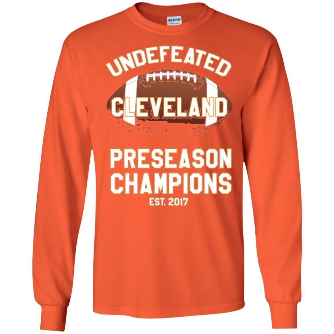 Football T-shirt Cleveland Football Undefeated Preseason Champion Orange