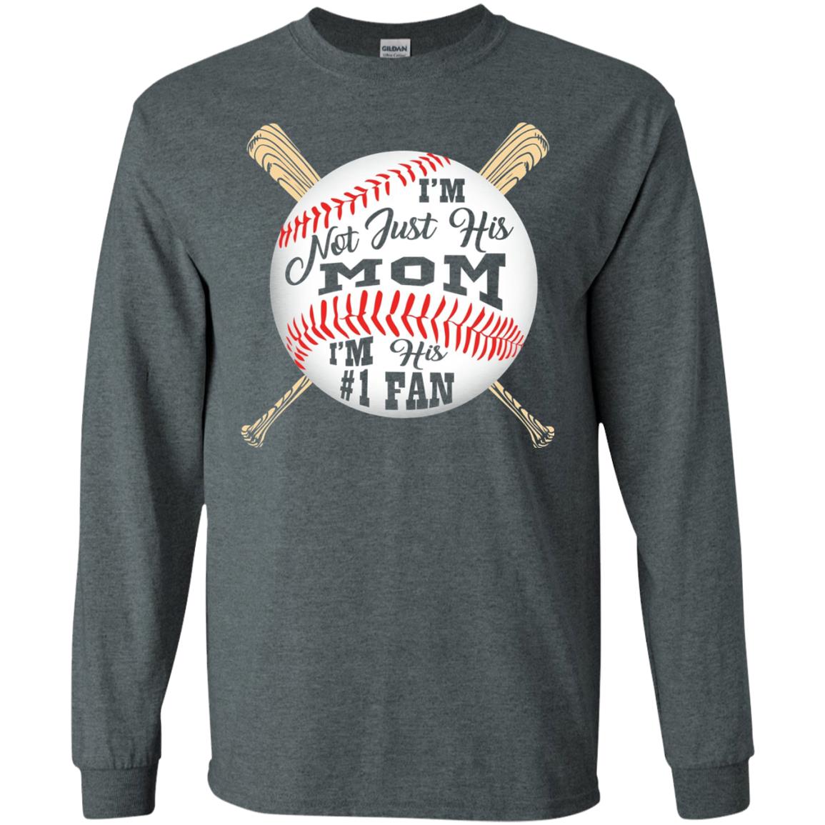 Baseball Mom Shirt Im Not Just His Mom Fan Dark Heather