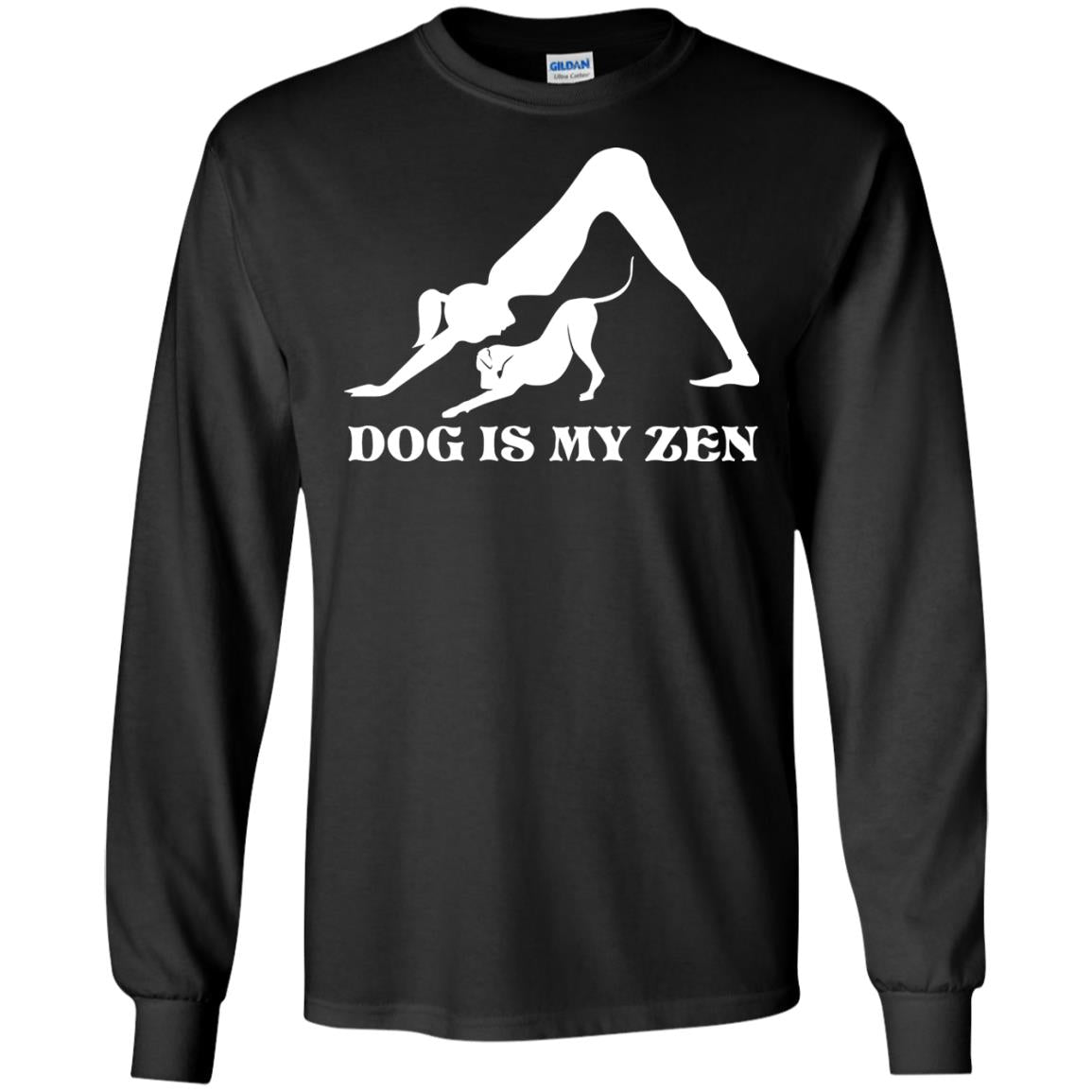 Yoga Dog T-shirt Dog Is My Zen Black