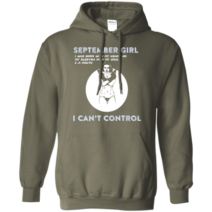 September Girl I Was Born With My Heart T-shirt Military Green