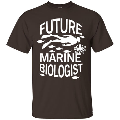 Cute Marine Biologist T-shirt Dark Chocolate