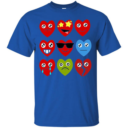 Valentine_s Day T-shirt Heart Emojis Royal
