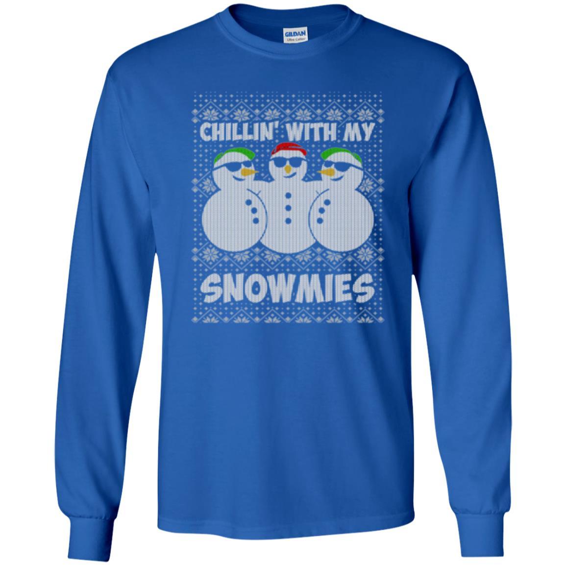 Christmas T-shirt Chillin With My Snowmies Royal