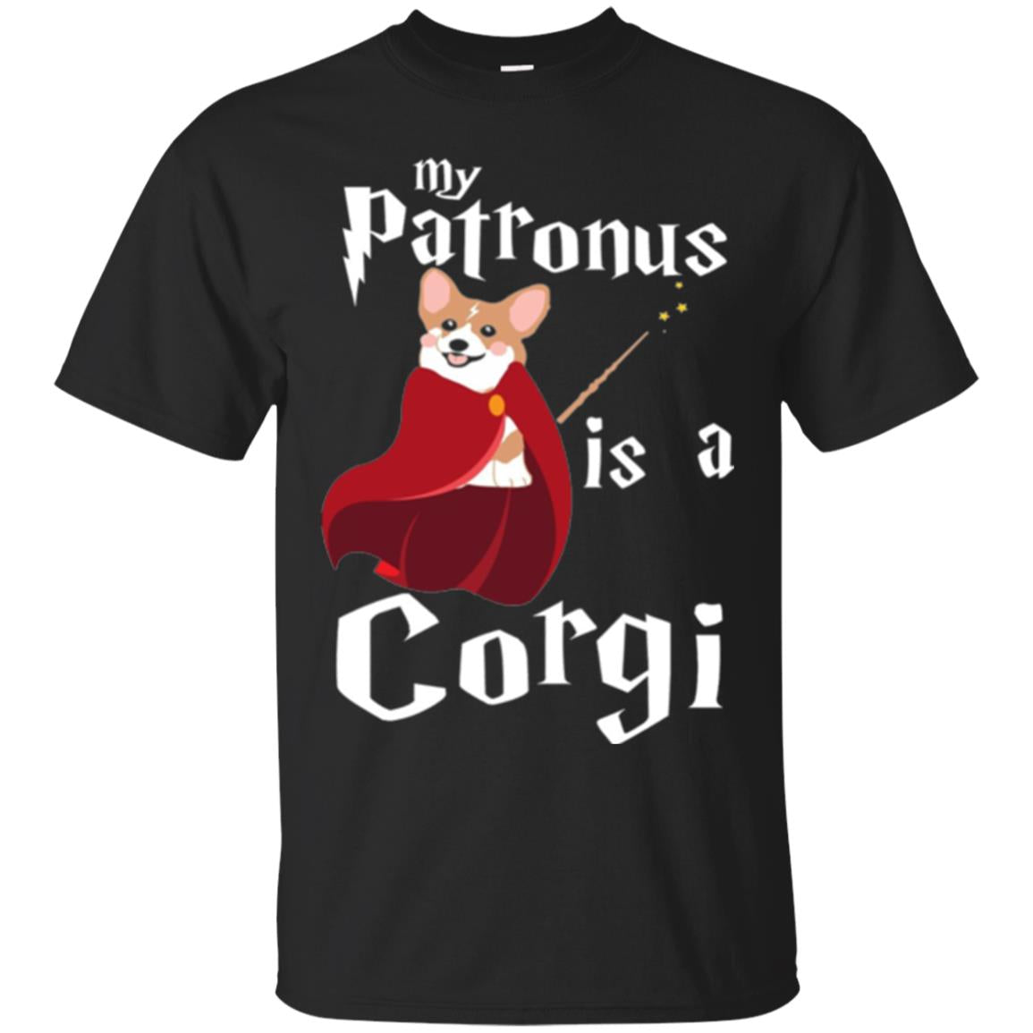 Dog Lover T-shirt My Patronus Is A Corgi Black