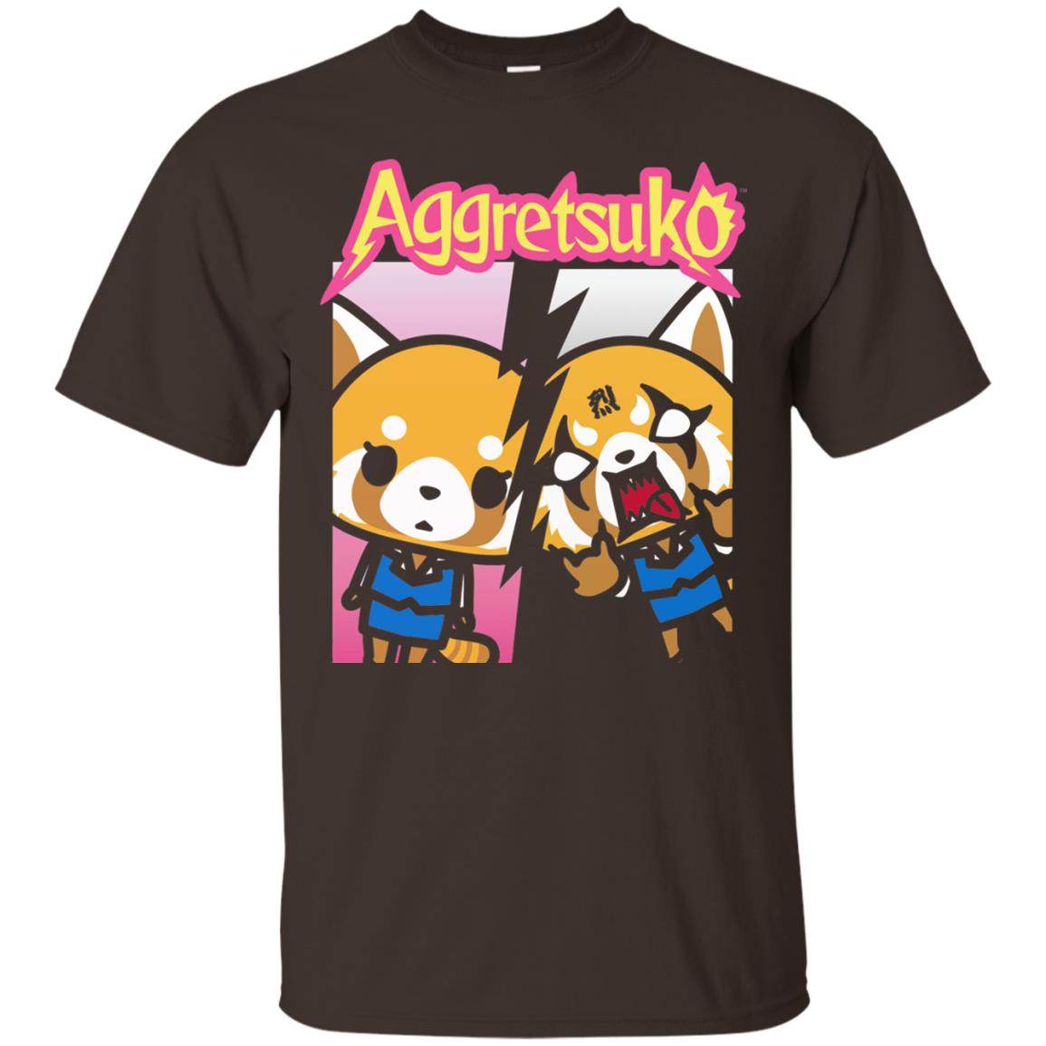 Aggretsuko Split Personality T-shirt Dark Chocolate