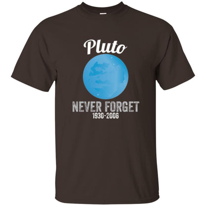 Science T-shirt Pluto Never Forget T-shirt Dark Chocolate