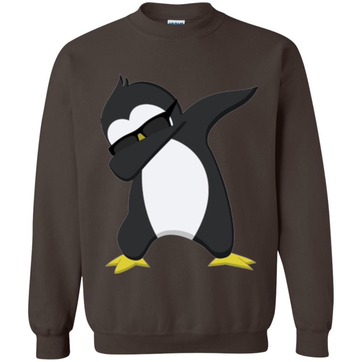 Chirstmas T-shirt Dabbing Penguin Dark Chocolate