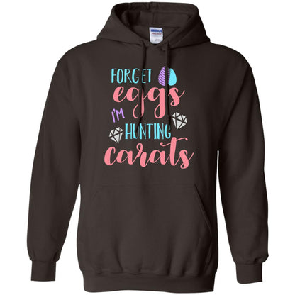 Forget Eggs Im Hunting Carats Funny Easter Day T-shirt Dark Chocolate
