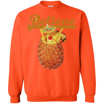 Believe Pineapple Cuptropical Drink T-shirt Orange