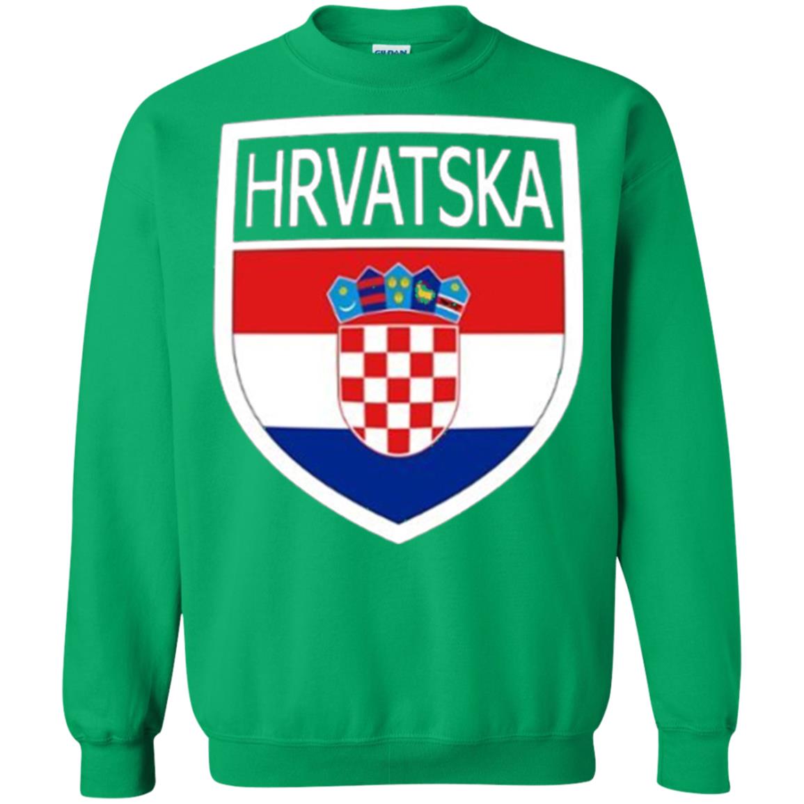 Croatia Shield T-shirt Hrvatska Patch Croatian Flag Badge Irish Green
