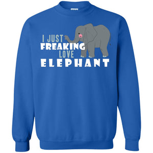 I Just Freaking Love Elephant ShirtG180 Gildan Crewneck Pullover Sweatshirt 8 oz.
