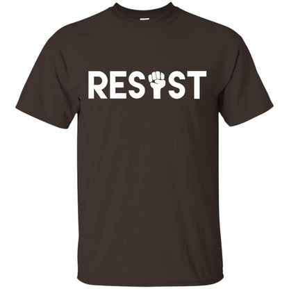 Resist Political T-shirt Dark Chocolate