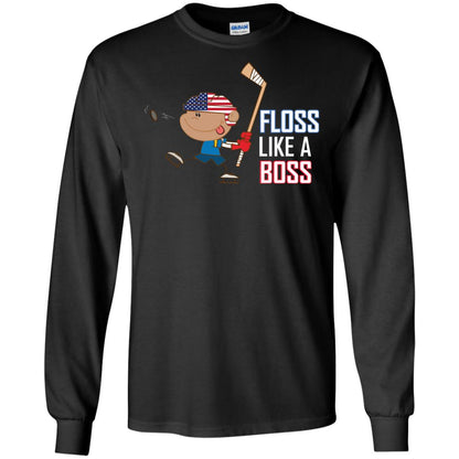 Floss Like A Boss Shirt For Hockey Players Black