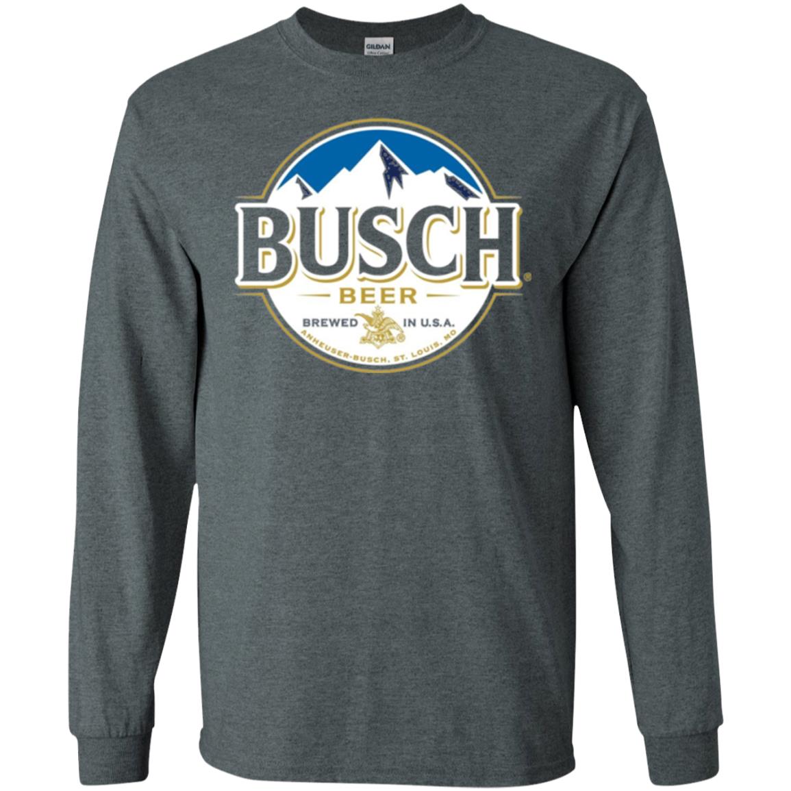 Beer Lovers T-shirt Busch Beer Dark Heather