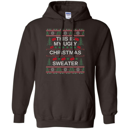 Christmas T-shirt This Is My Ugly Christmas Sweater Dark Chocolate
