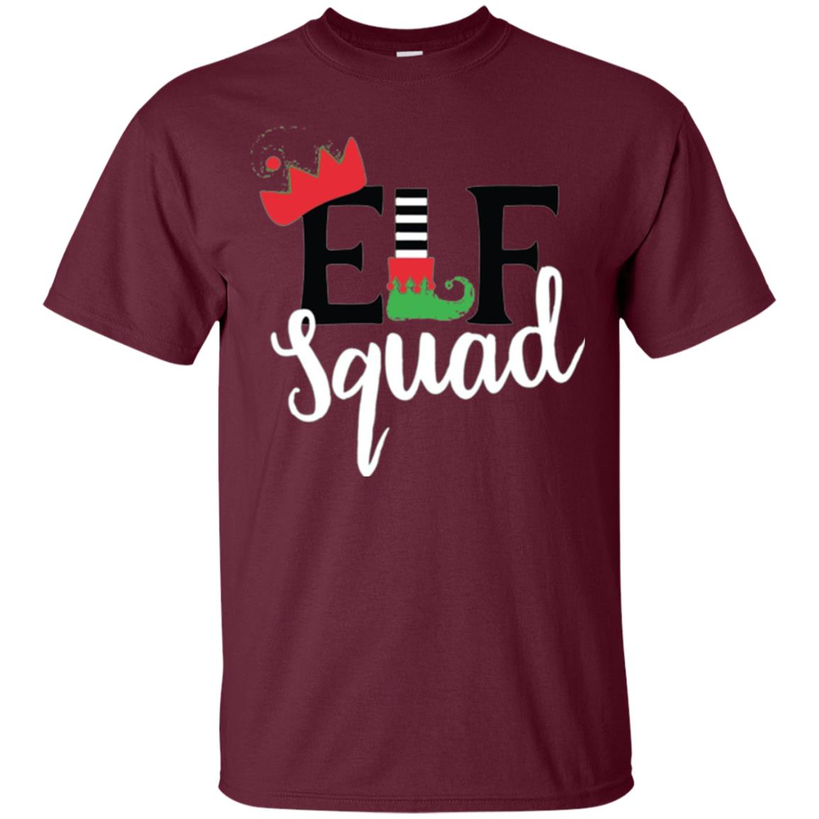Christmas T-shirt Elf Squad Maroon