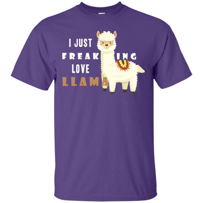 I Just Freaking Love Llama Shirt Purple