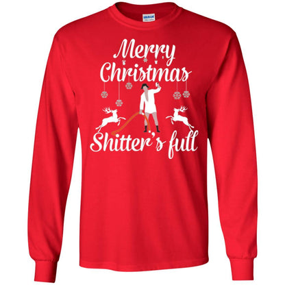 Christmas T-shirt Reindeer Merry Christmas Shitter's Full Red